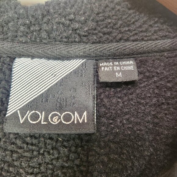 Volcom Zip Up Hoodie Women's Med Plaid Fleece Lined Red Black Street Wear Heavy - Picture 7 of 7